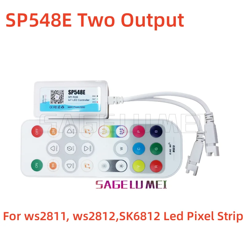 SP548E DC5-24V 12V LED Pixel RGB Controller Light WIFI Music Voice Phone APP for WS2812 SK6812 WS2811 Addressable LED Strip Tape