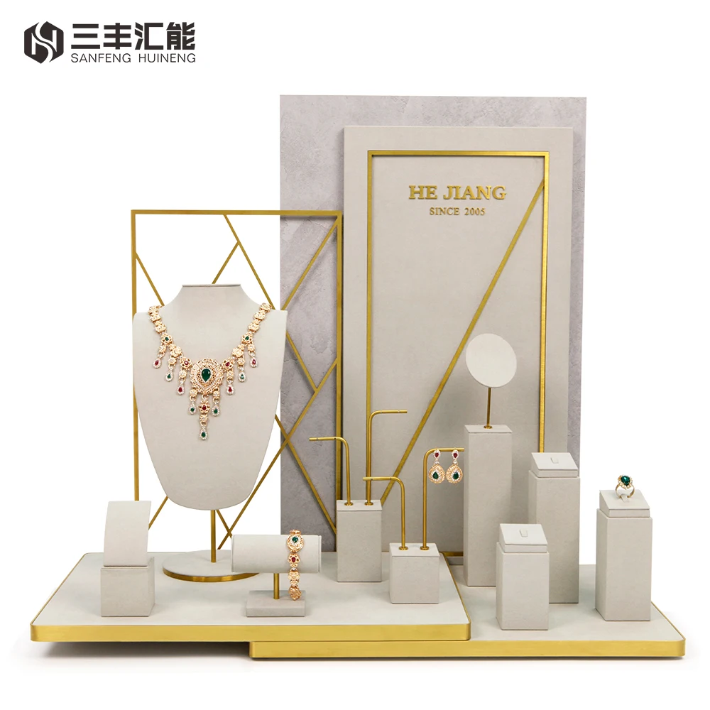 

2024 New Design Necklace Bust Bracelet Display Pendant Stand Earring Ring Professional Jewelry Display Stand