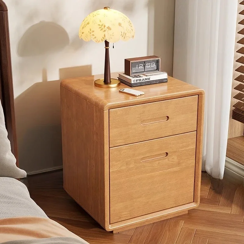 طاولة بجانب السرير من الخشب الصلب آمنة، نوع مخفي متكامل، منزل بسيط مضاد للسرقة #5