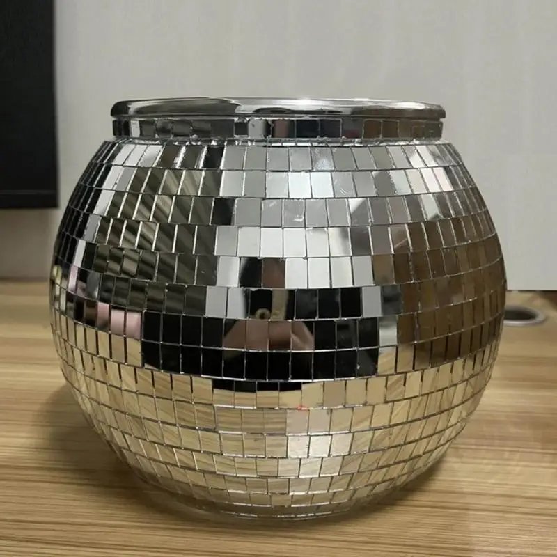 H8WB Discos  Mirrored Ice Bucket Champagnes Bucket Drink Coolers Beverage Tub
