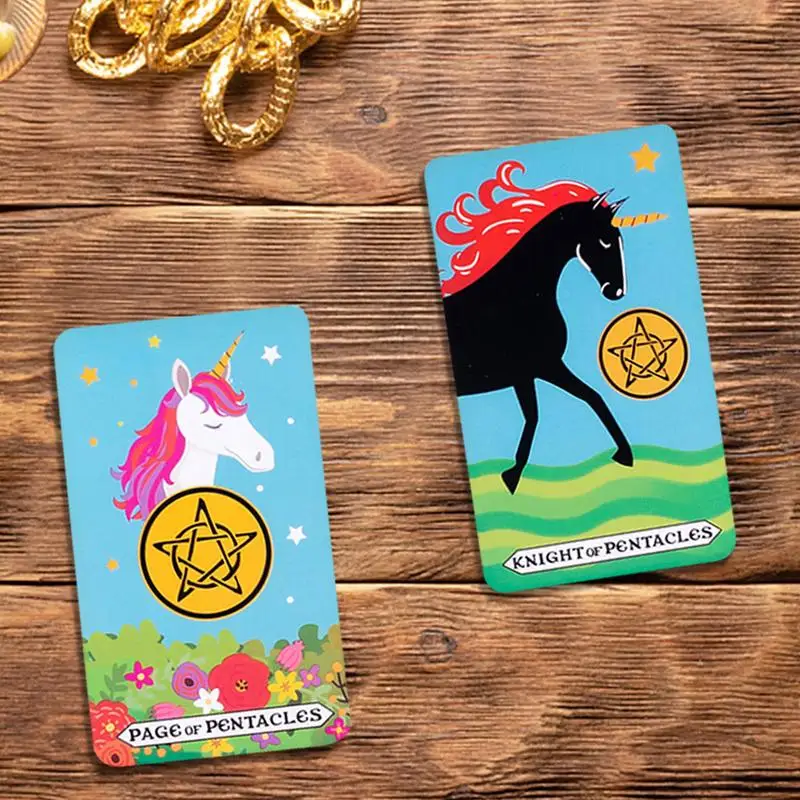 Tarot cheval arc-en-ciel mystérieux, jeu de cartes de fête, oracle, pour la famille et les amis