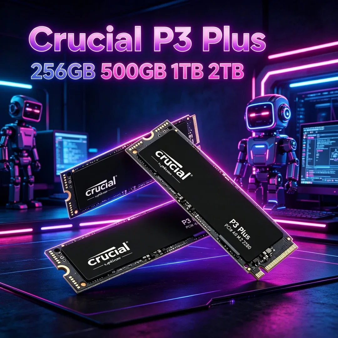 

In Stock OEM Package Crucial P3 Plus NVMe 2280 SSD PCIe Gen4 M.2 1TB 2TB High Speed Drive For Desktop Notebook