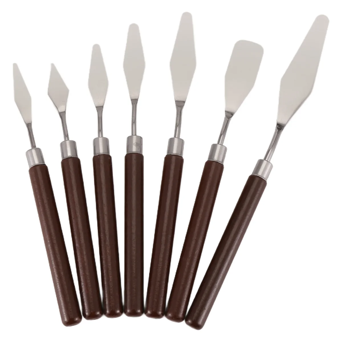 AT77 7-teiliges Ölgemälde-Messer-Set, Ölgemälde, Schaufel, Ölgemälde, Palettenmesser, Öl- und Acryl-Malwerkzeuge zum Farbmischen
