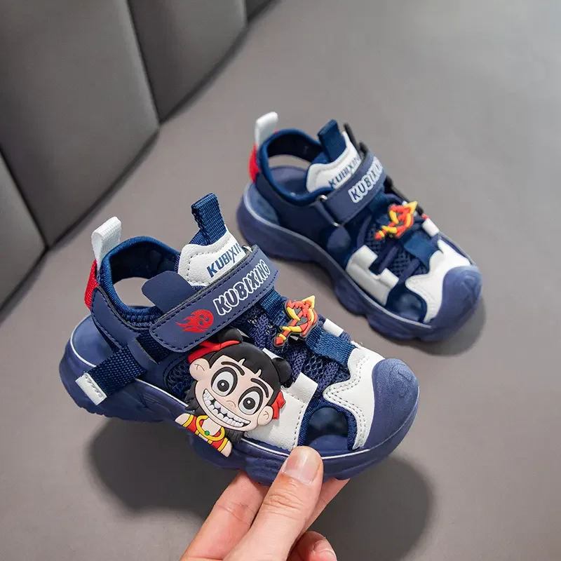 

Girls Cartoon Mesh Breathable Sandals Summer Fashion New Outdoor Thick-soled Non-slip Boys' Sandals Comfortable Children's Shoes