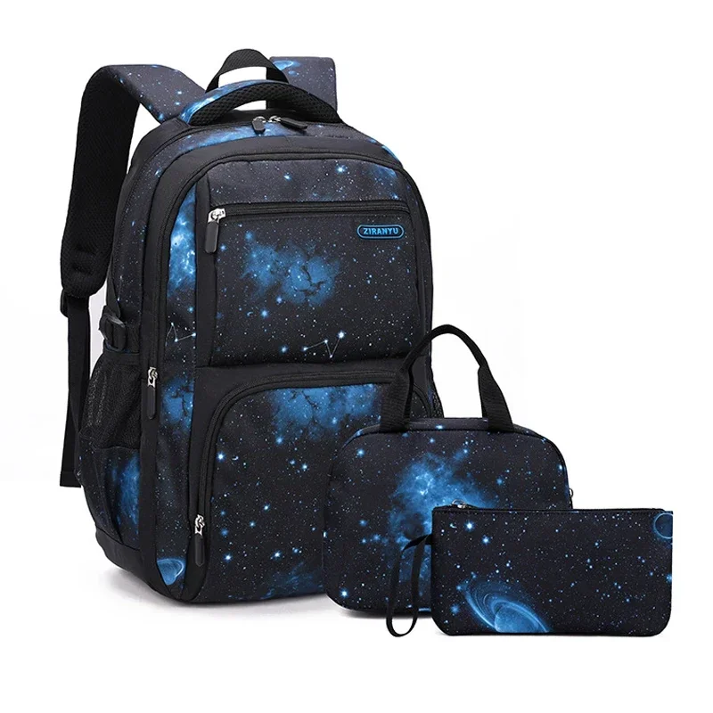 

Boys Backpacks 3 Pieces Sets School Bags Large Size Bag For Teenagers Children Knapsack Big Boy Backpack Middle School Students