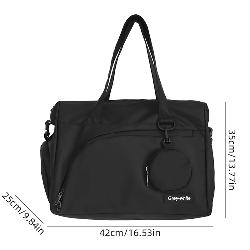 Fitness Bag Large Capacity Shoulder Pack Multi-pocket Handbag with Coin Purse Sport Gym Bags with Shoes Compartment Travel Packs