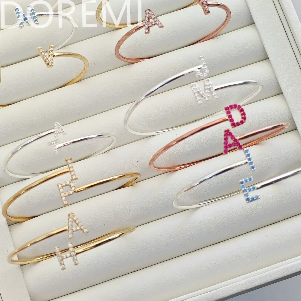 

Цветной камень рождения из латекфы, частный свадебный подарок, браслет с буквами, подарок, ювелирный браслет, браслет с цирконием 9 мм, браслет с буквами на заказ, браслет