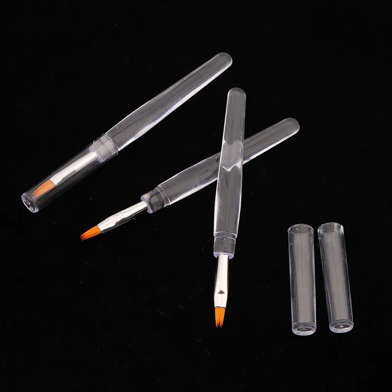 5/10Pcs Portable Disposable Lip Brush Lipstick Brush With Cover Transparent Rod Single Makeup Concealer Lip Gloss Brush