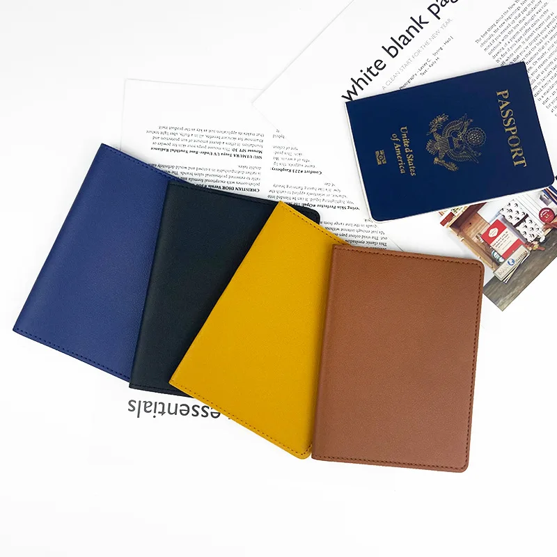 Passport Cover Leather Man Women Travel Passport Holder with Credit Card Holder Case Wallet Protector Cover Case