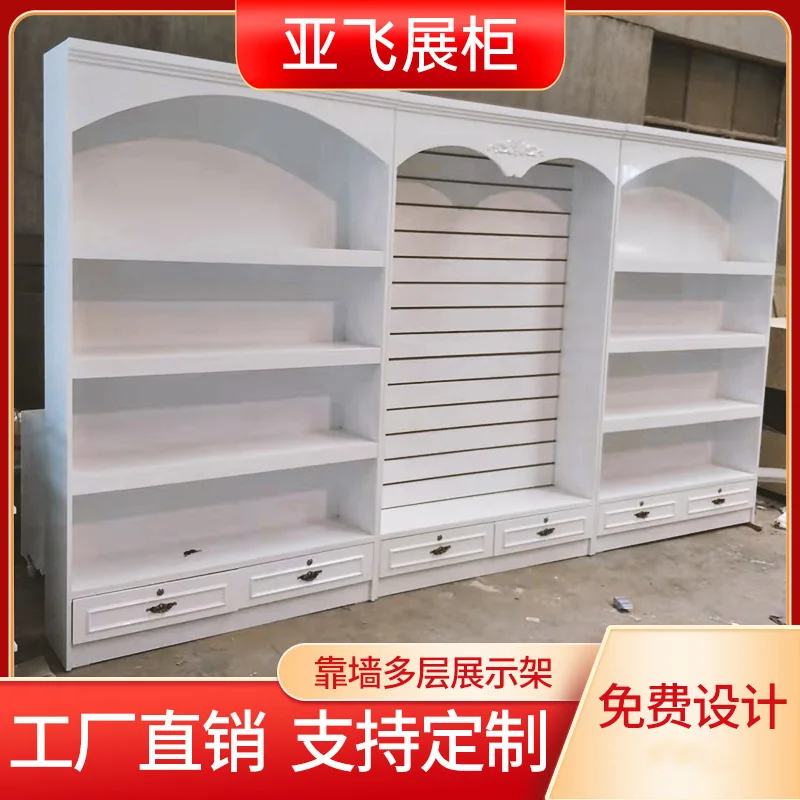 

Custom. Wall Floor Display Cabinet Paint Live Studio Back Cabinet Showcase Skin Care Beauty Salon Cosmetics Showcase