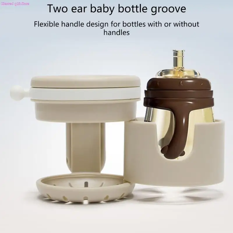 D0JC Universal 3 in 1 Cup Holder with Phone Holder Milk Bottle Stand for Stroller