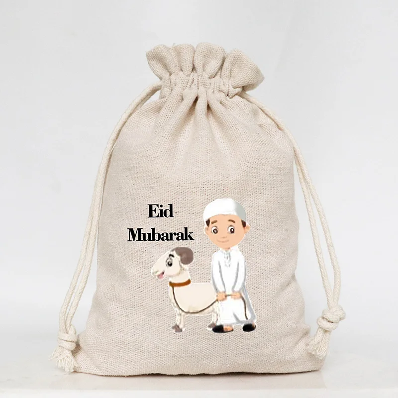 5pcs Arabic sheep cow Eid Al Adha Mubarak money bags Muslim Islamic Eid Ul Adha Al-Adha decoration children kid boy girl gift