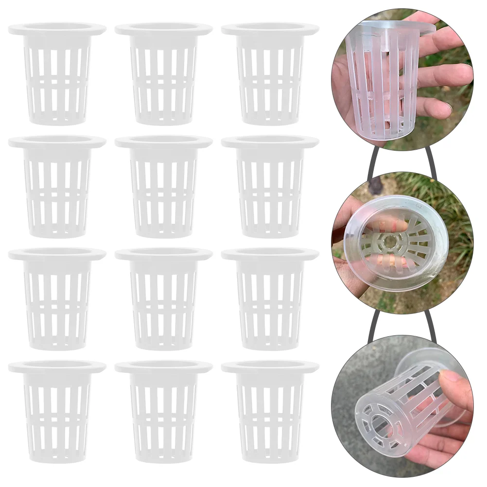

50 Pcs Planting Basket Soilless Baskets Fish Tank Plants Automatic Hydroponics Grow Plastic