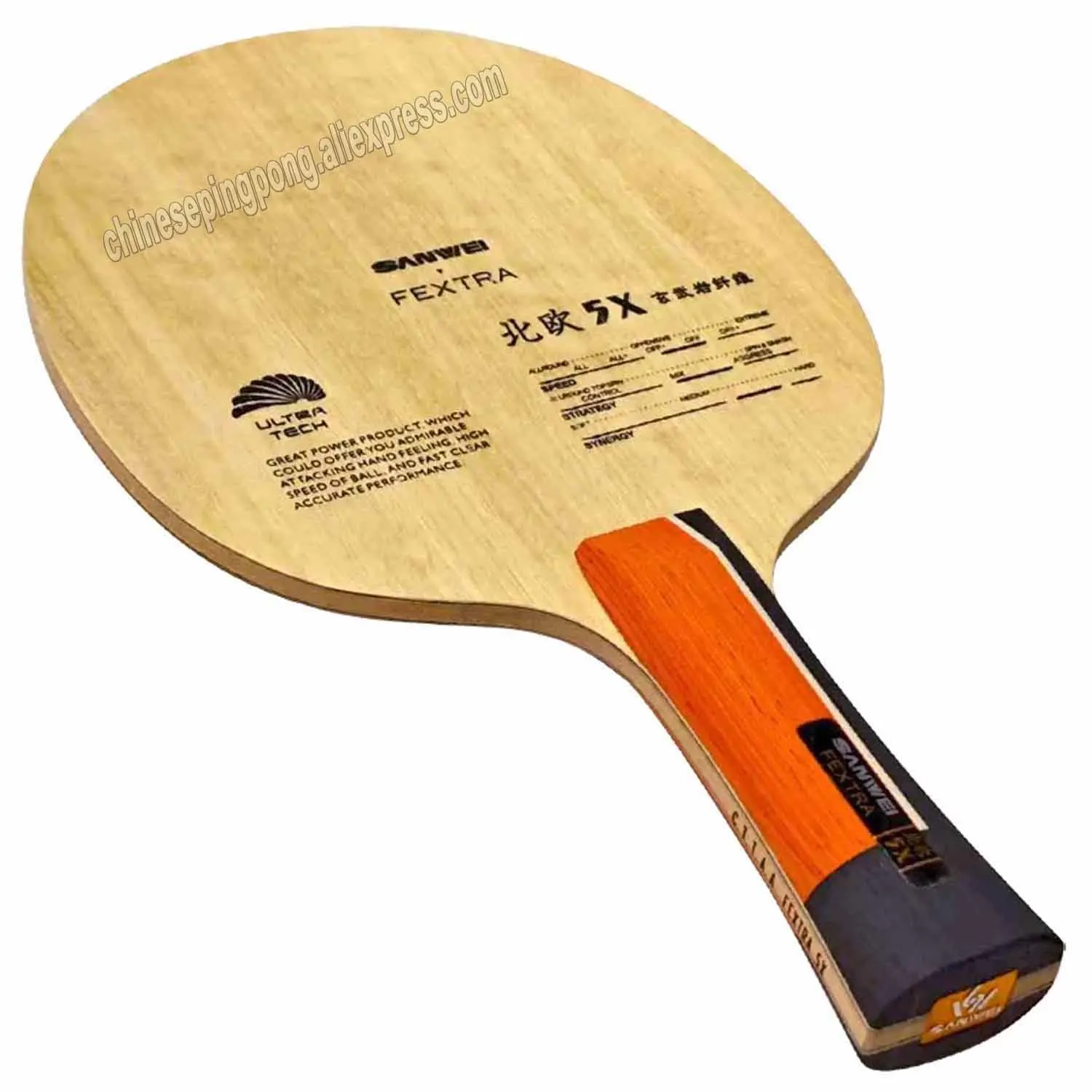 

SANWEI FEXTRA 5 X Table Tennis Blade Basalt Fiber Ping Pong Blade 5+2 Pingpong Base Board FEXTRA 5X