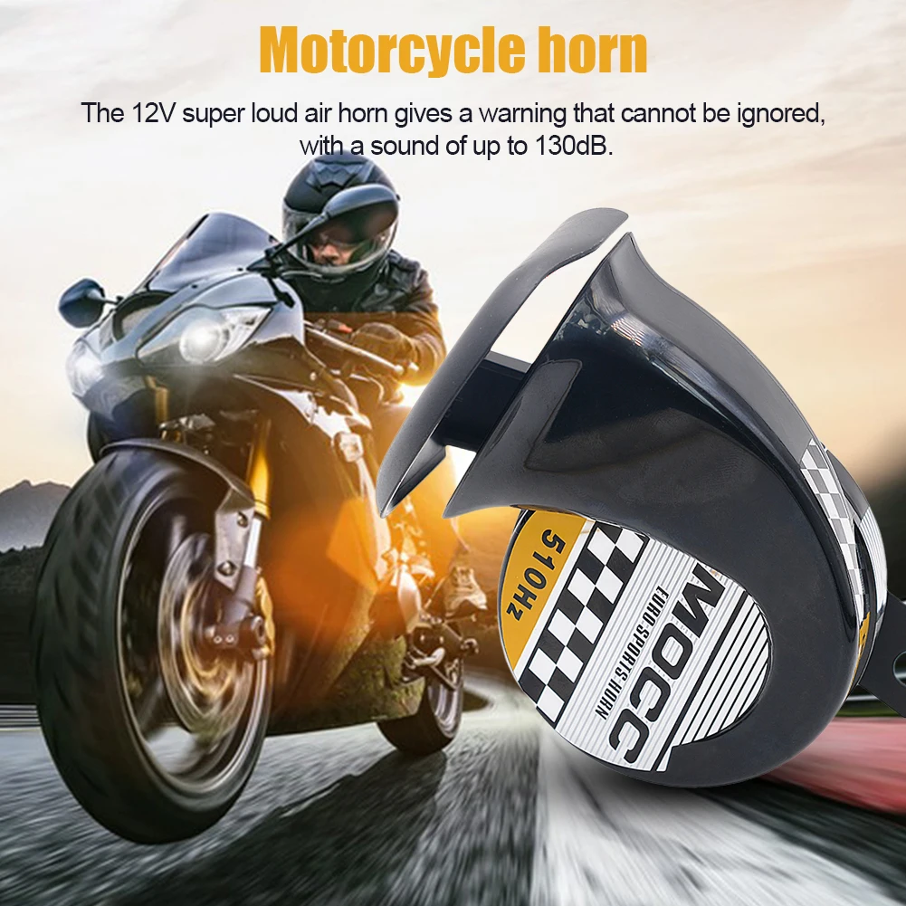 12V Snail Air Horn Loud Universal Motorcycel Horn Single-tone Electric Snail Horn for Motorcycle Car for Motorbike Truck Vehicle