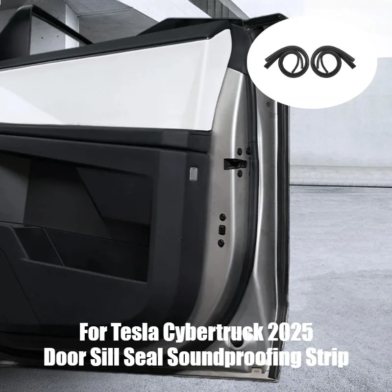 For Tesla Cybertruck 2025 Door Sill Seal Soundproofing Strip Car Accessories Sealing Strip Sound Noise Reduction Dust Waterproof