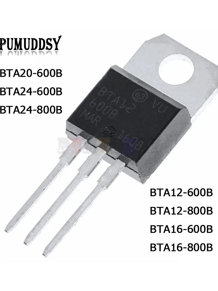 10 pièces BTA12-600B BTA12-800B BTA16-600B BTA16-800B BTA24-600B BTA24-800B TO-220 Triode BTA12-600 BTA16-600 BTA24-800 Transistor