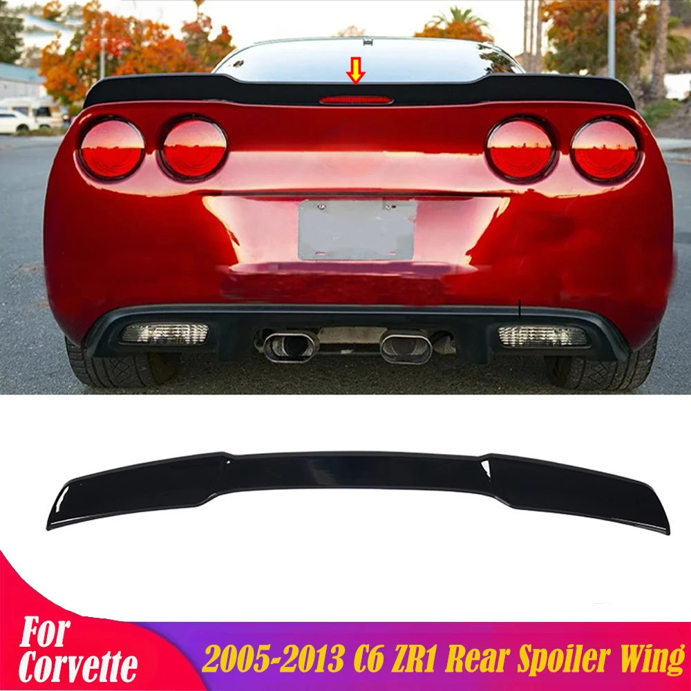 Rear Trunk Spoiler For Corvette 2005-2013 C6 ZR1 Tail Wing Air Splitter Rear Wing Car Sports Decorate Accessories Body Kits