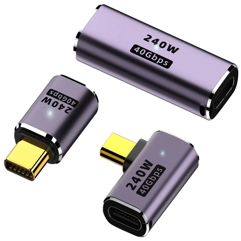 PD 240W USB 4.0 8K 60Hz Charger Connector USB C Type C OTG Adapter 40Gbps Data Transfer Fast Charging USB C Male Female Adapter