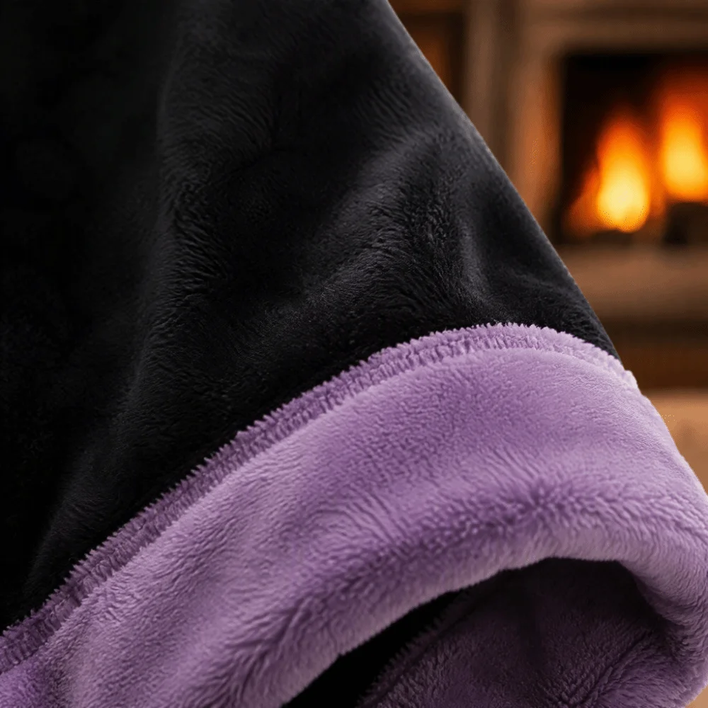 Ultraweiche Plüsch-Überwurfdecke, warm, gemütlich, locker geschnittener Lazy Cape-Schal, leicht zu tragen, leichte Kapuze – Detail 11