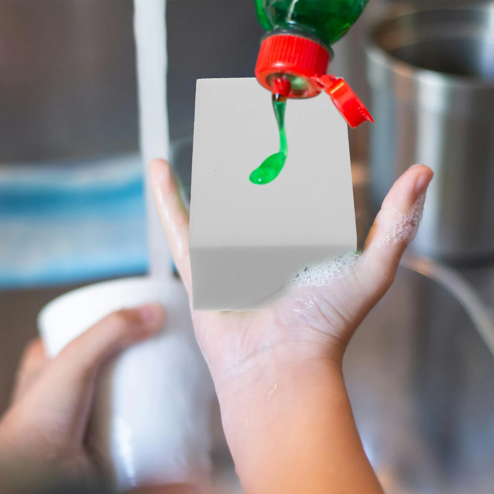 

20Pcs Reusable Kitchen Sponges High Durability Easy Clean Dishwashing Tool for Pans Bowls Sinks Range Hoods Versatile Usage