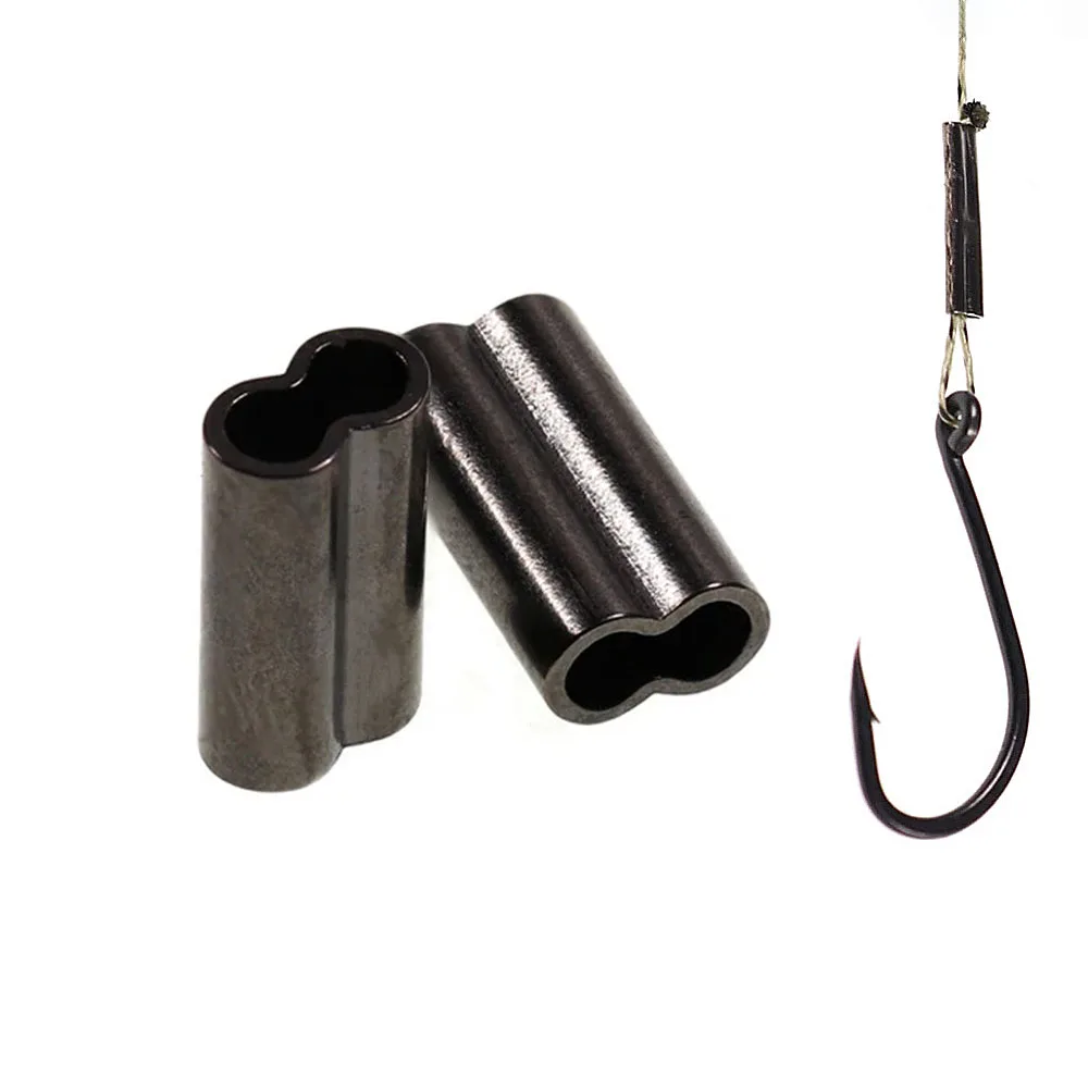 Mangas de engarzado ovaladas en carbono para doble línea pesca - imagen 2