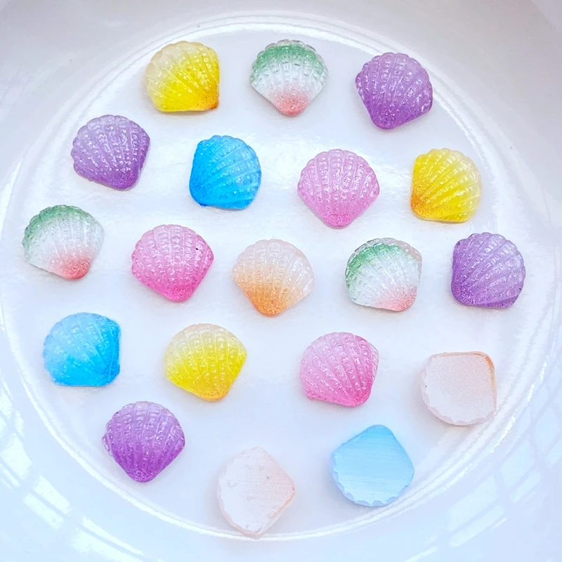40Pcs New Kawaii Cute Mixed Mini Shell Flat back Resin Cabochons Scrapbooking DIY Jewelry Craft Decoration Accessorie