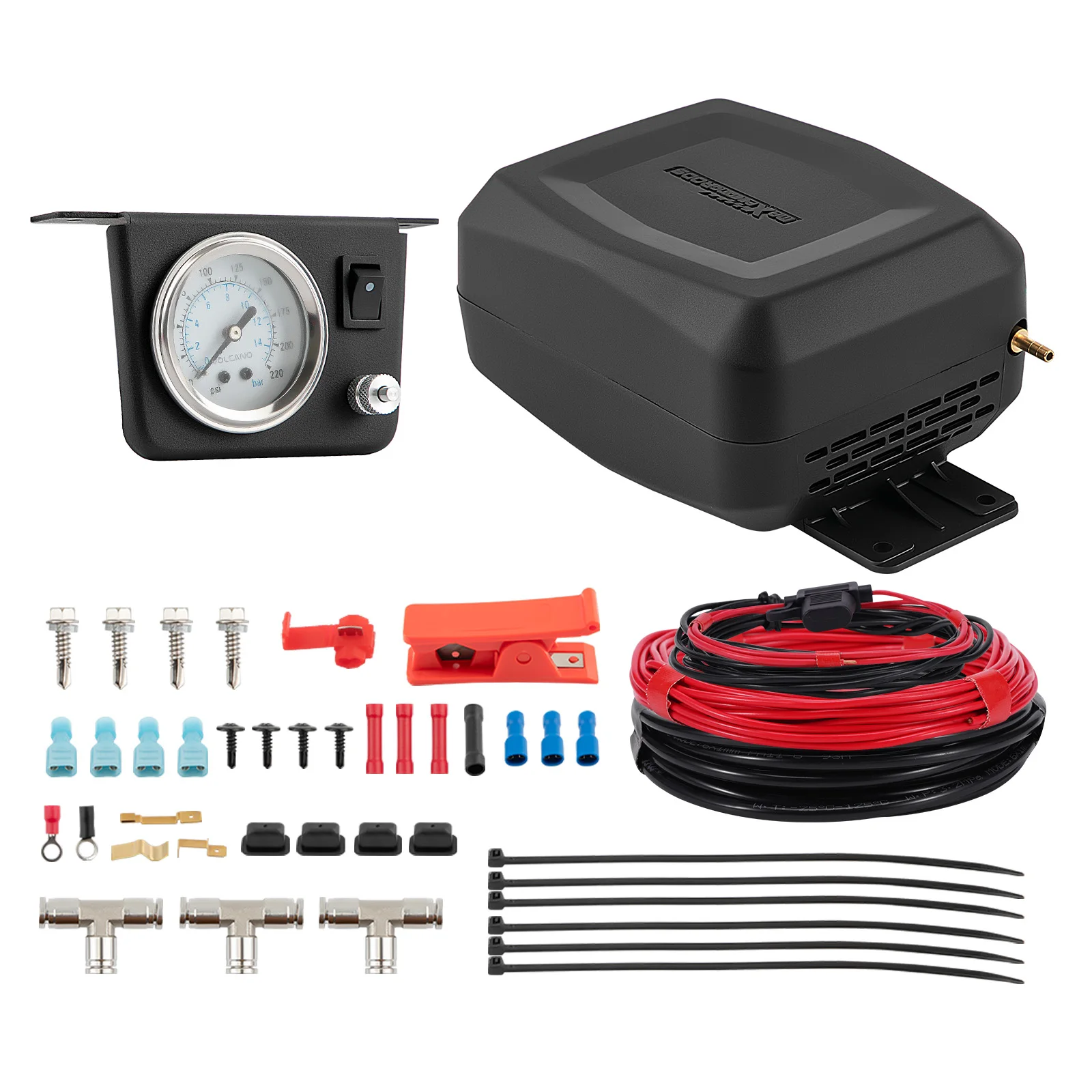 Air Compressor Gauge Panel Control Kit for Van Pickups Towing Sping Assist Kit