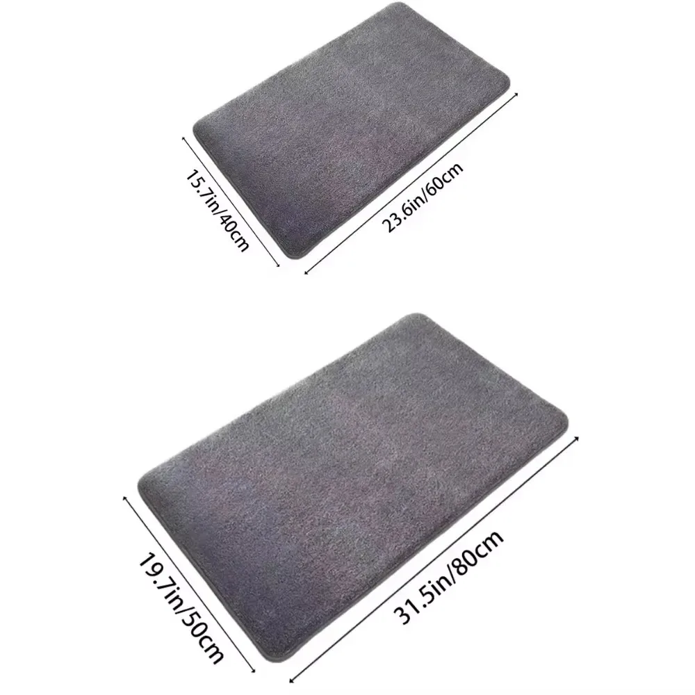 Solid Color Floor Mat Suitable For Kitchen Or Bathroom Anti-Skid Smart Memory Foam Bath Mat Super Soft Absorbent Bathroom Carpet