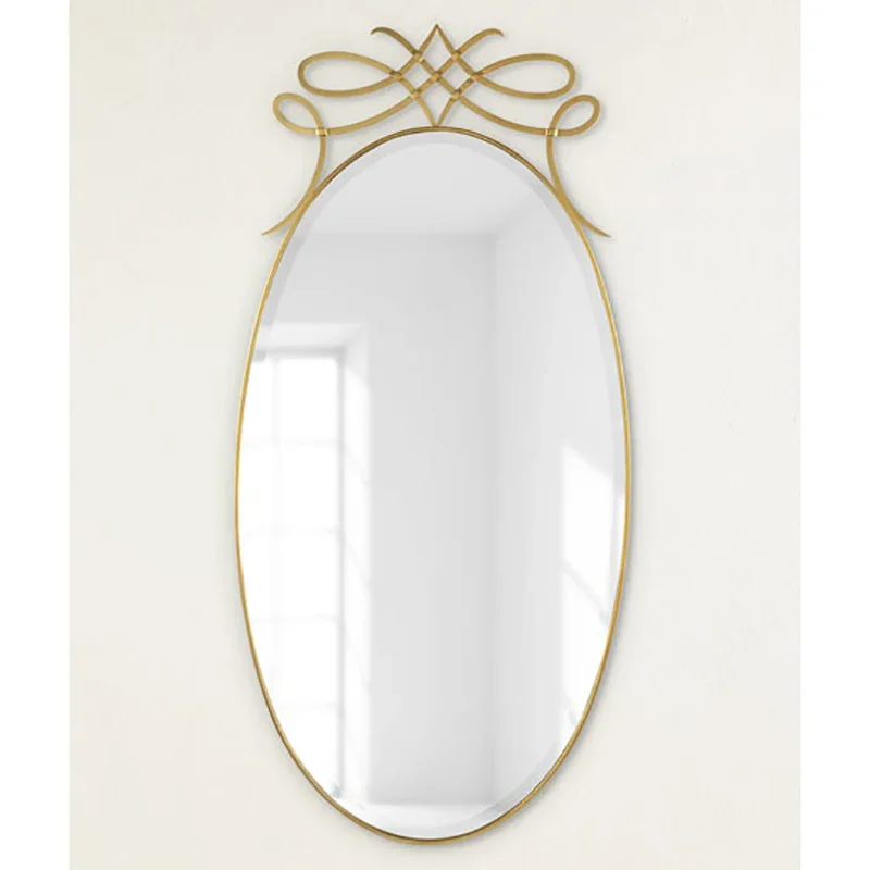 

Современное золотое железное настенное зеркало в стиле арт-деко, круглое 3D-дизайн, винтажное стекло в рамке, домашний декор