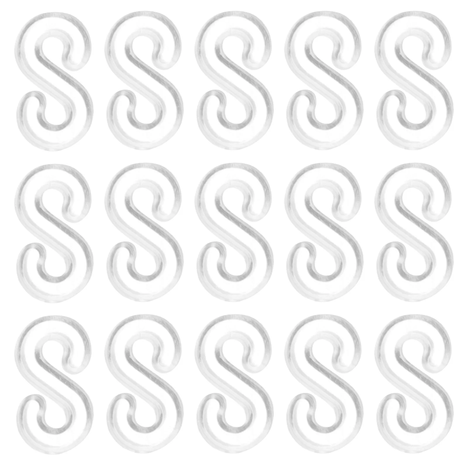 500 Pcs S-hooks Rubber Band Braided Clips For Bracelets To Make Office Clear Elastic