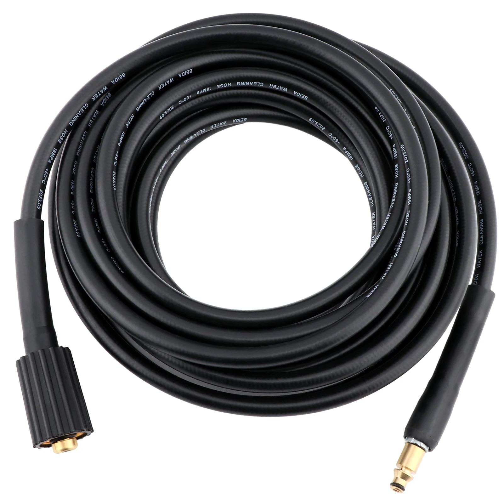 8m PVC Garden Reinforced Tube Long Durable Replacement M22 Thread Coupling Cleaning Pressure Washer Hose Black For Nilfisk