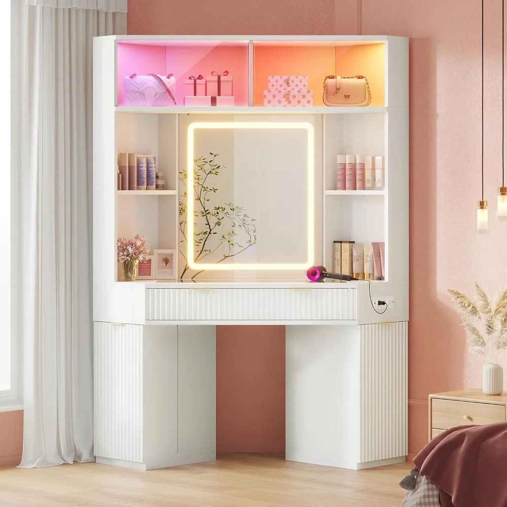 LED 조명 고급 화장대 이미지