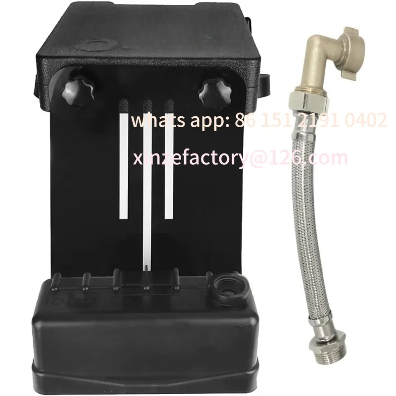 Regulator poziomu wody w basenie z możliwością personalizacji, opatentowany, zawiera wężyk ze stali nierdzewnej i mosiężny kątownik 90 stopni. °   Złącze, automatycznie reguluje poziom wody w basenie