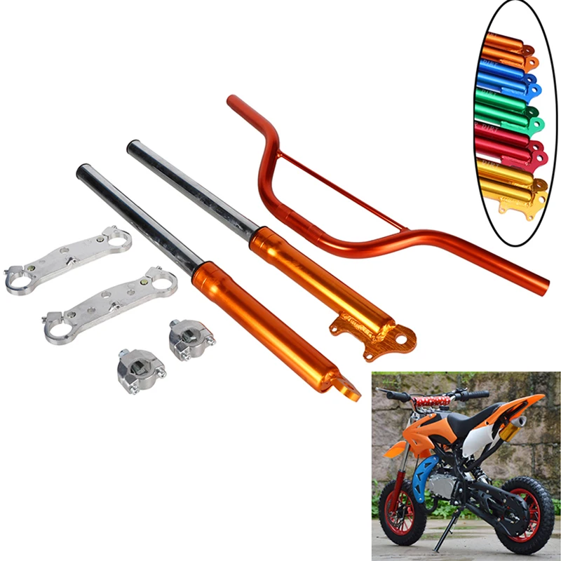 

Motorcycle 22mm 7/8" Aluminum Handlebar Front Fork Shock Absorber Suspension Kit For 47cc 49cc Dirt Pit Bike Moped Superbike