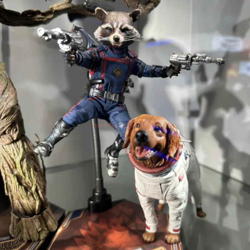 الأصلي في المخزون حقيقية Hottoys Ht Mms708 Mms548 غالاكسي الأوصياء 3 صاروخ الراكون كوزمو عمل نموذج لجسم اللعب #5