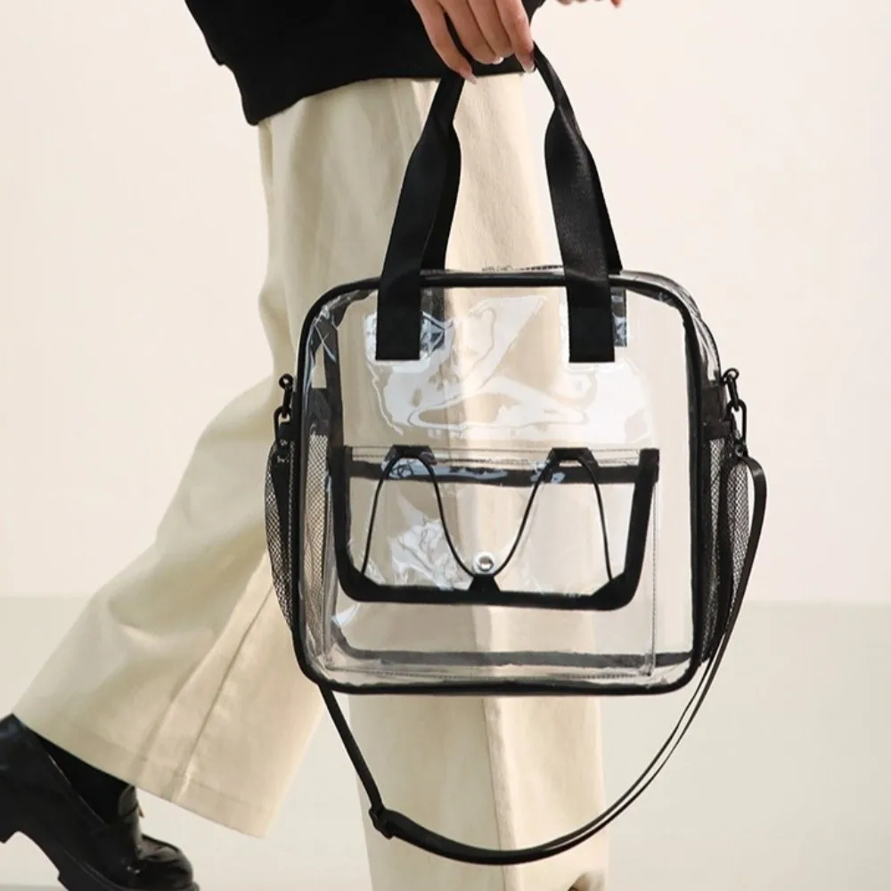 

Вместительная прозрачная сумка через плечо, водонепроницаемая, легкая, для туалетных принадлежностей, из ПВХ, на одно плечо, для пляжа и плавания