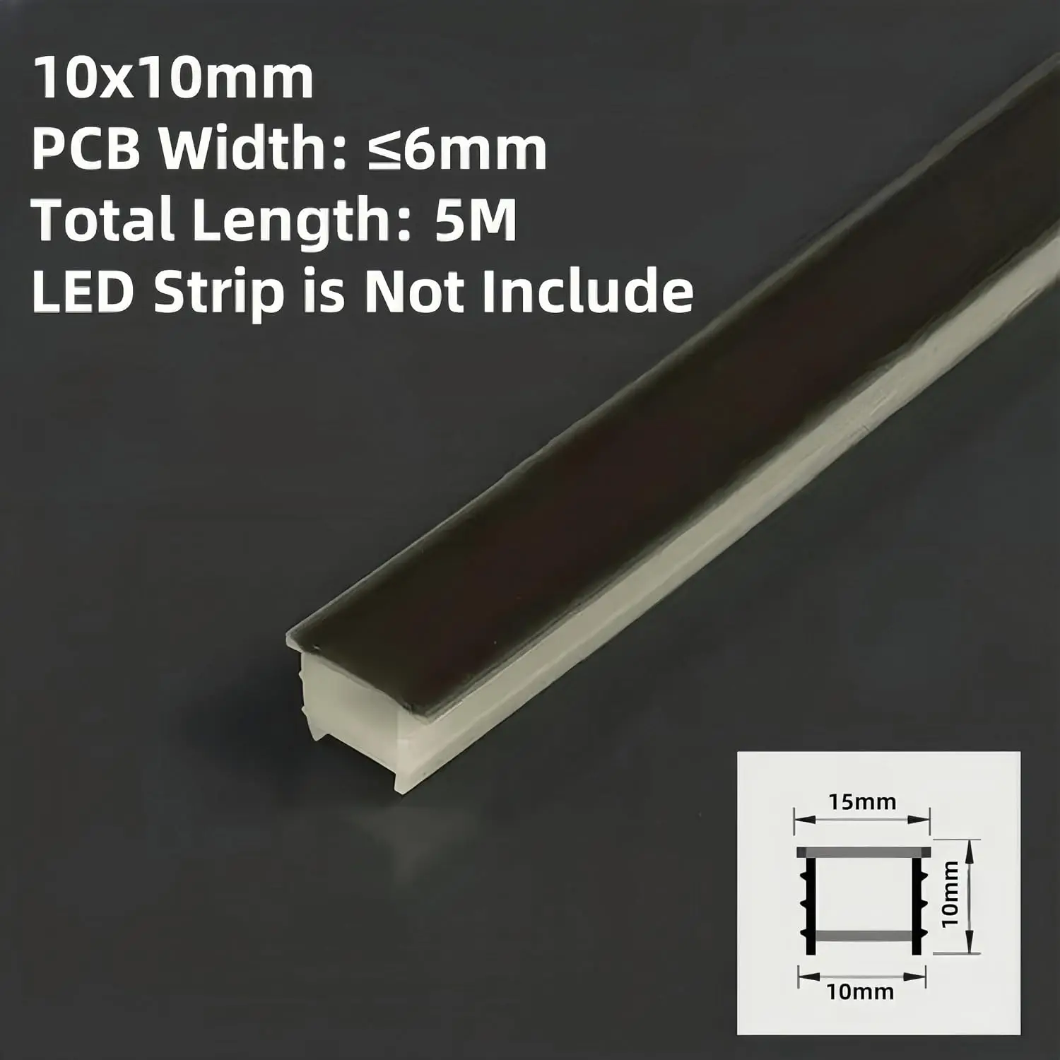 5M Black Recessed LED Channel Neon Rope Lights For Wood Slat Wall Panel Soft Silicone Diffuser Flexible Ribbon IP65 Strip Tube