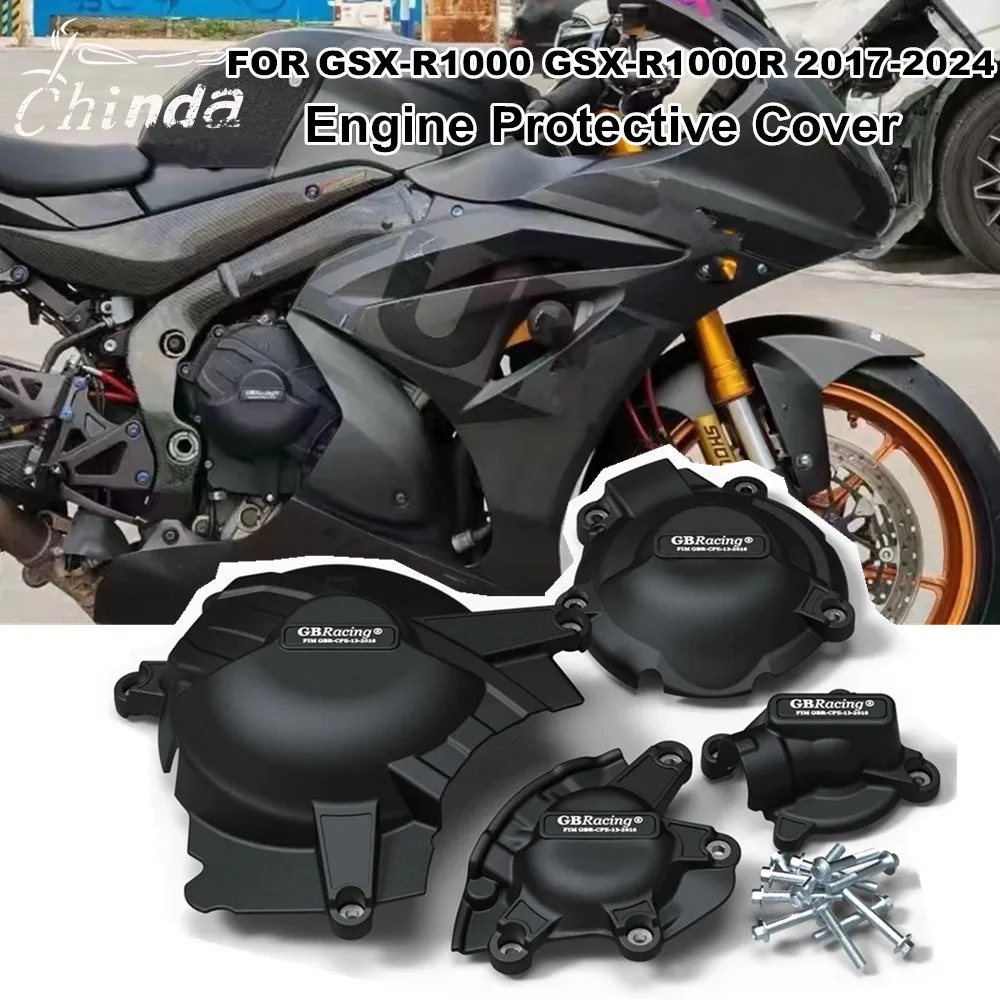 For Suzuki GSX-R1000 GSXR1000 GSX-R1000R GSXR1000R 2017-2024 Motorcycle Engine Cover Sets Bonnet Protector Engine Cover