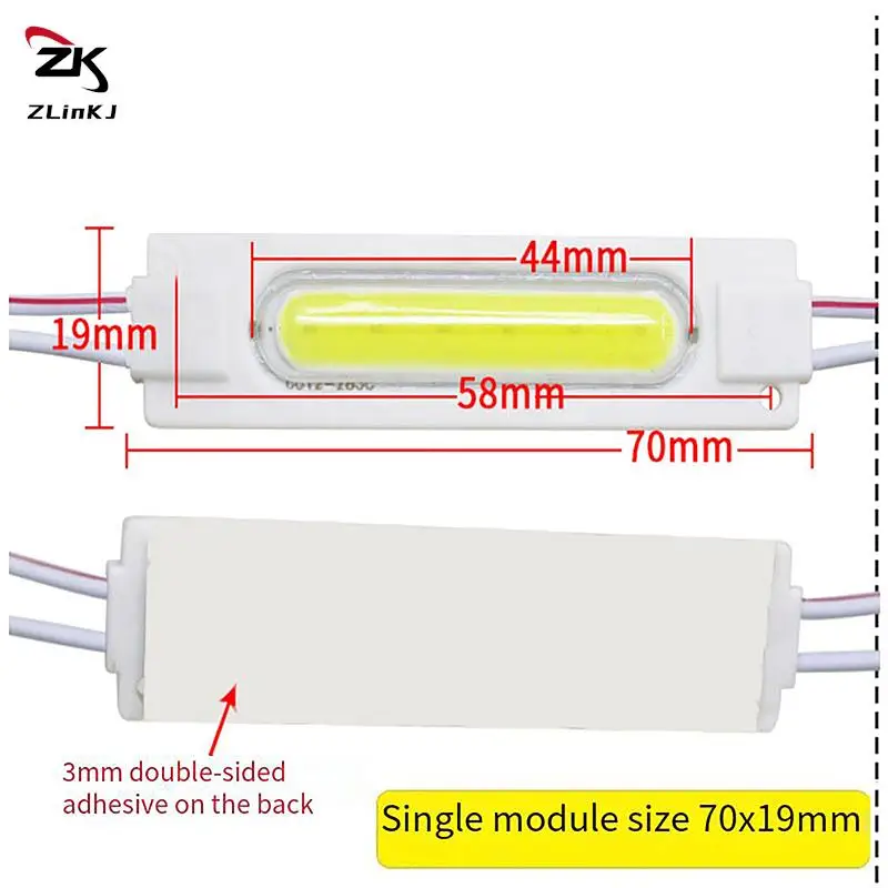 10PCS 12V LED Module Truck Side Marker Indicator Light COB Super Bright For Bus Lorry Trailer Warning Lamp Stop Light