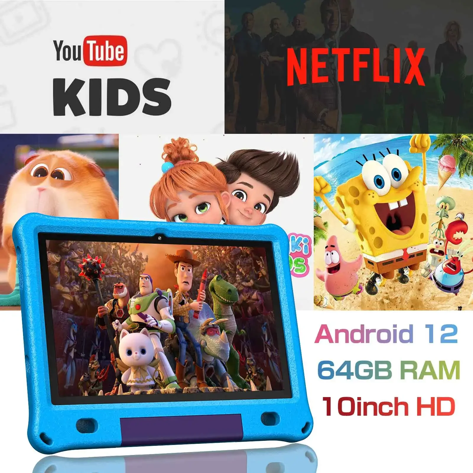 High Quality Android Kids Tablet Pc 10.1 Inch 1280*800 Ips Tablet Pc With 6000 Mah Children's Study Learning Tablet