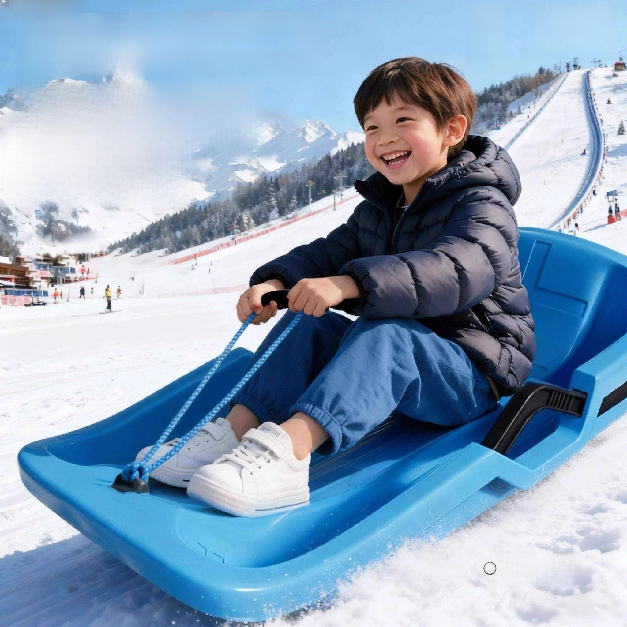 thickened-wear-resistant-adult-snowboard-outdoor-plastic-sliding-board-children's-ski-board-single-board-sandboard-sled-car
