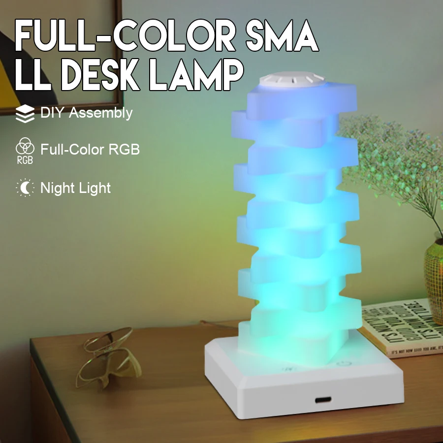 DIY لون تغيير لمبة مكتب RGB 16 لون مصباح غرفة نوم السرير الجدول الديكور مصباح مع ستبليس يعتم اللمس التبديل الضوء