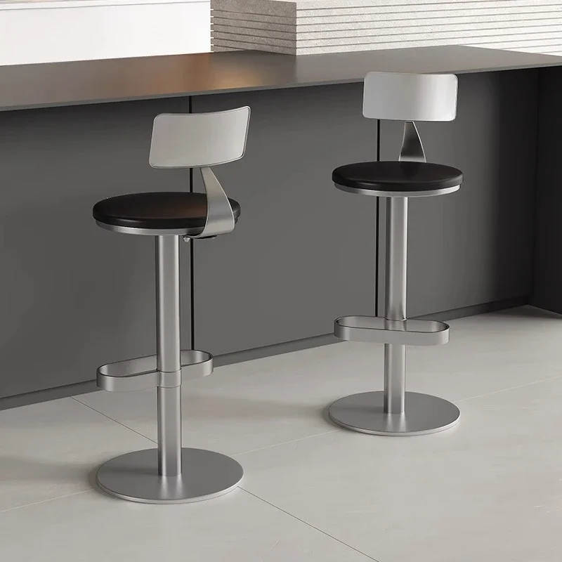 Modern Swivel Bar Stool Height Adjustable Counter Chair for Home Kitchen Island Chairs Creative Retro Pub Stool with Backrest