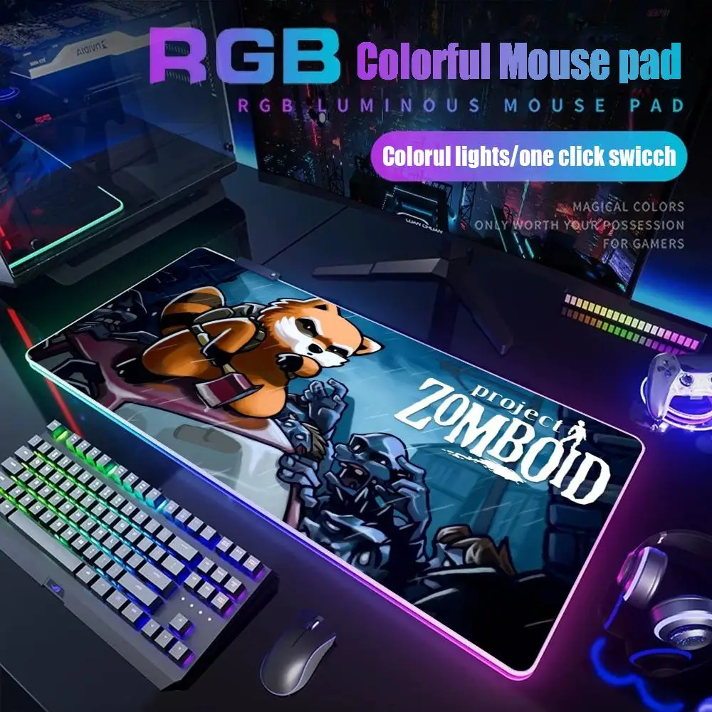 

Game Project Zomboid Mouse Pad Game Rgb Desk Mat Back Light Led Mousepad Setup Gaming Accessories Deskmat Big Mousepad Backlight