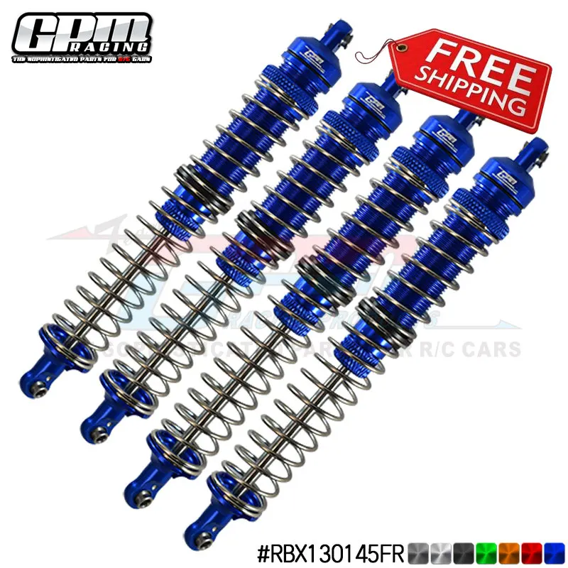 4pcs GPM Aluminum Alloy Front + Rear Shock Absorber Spring for Axial 1/10 RBX10 Ryft 4WD RC CAR PART