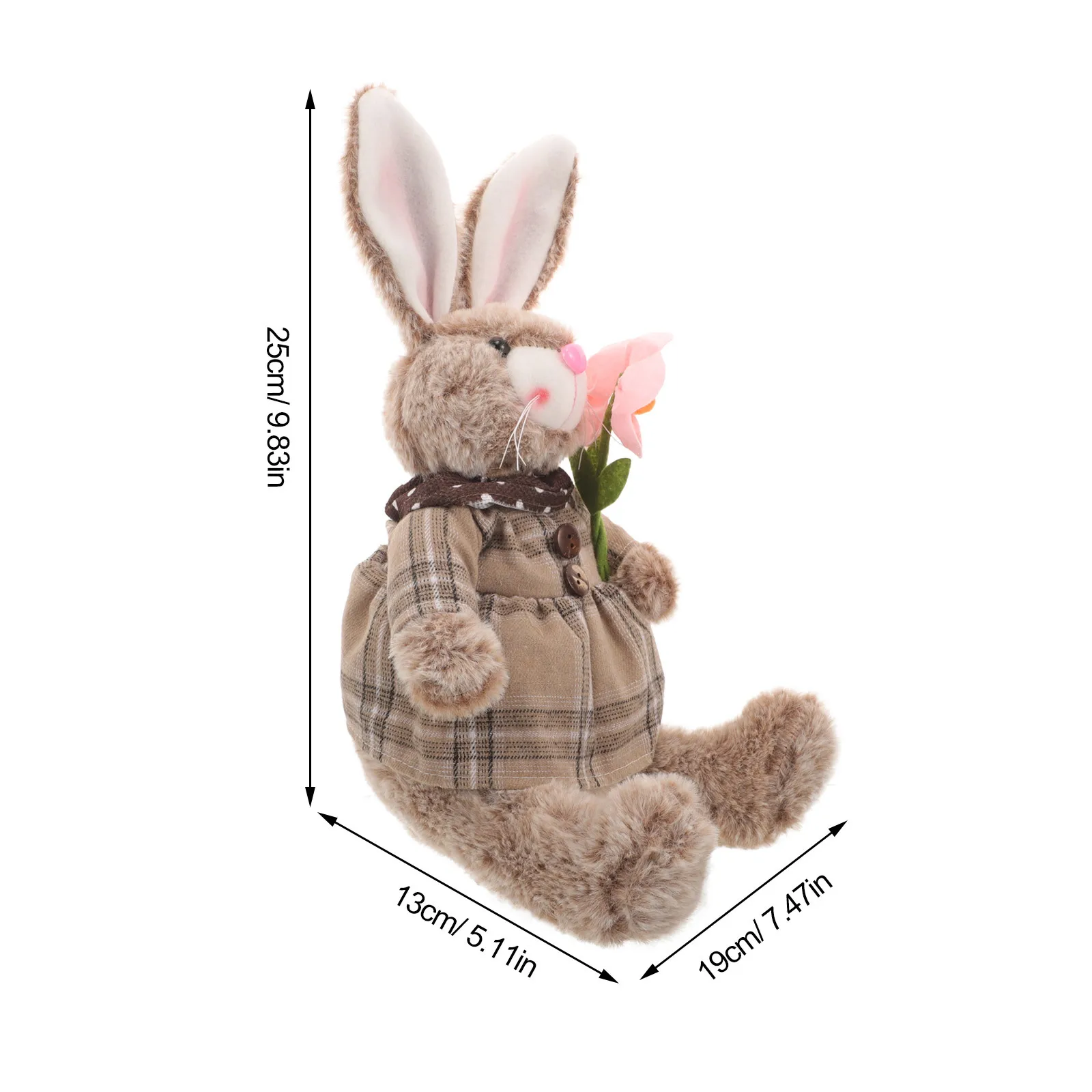 Adorable Stuffed Rabbit for Easter Celebration - Lifelike Bunny Design Festive Decoration for Home Table Sofa Bed Shelf Display