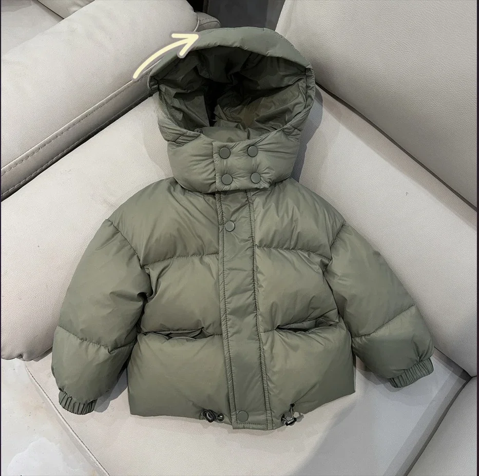 Childrens Cotton Jacket Autumn and Winter Fashion Warm and All-match Fashionable and Casual Hooded Cotton Jacket