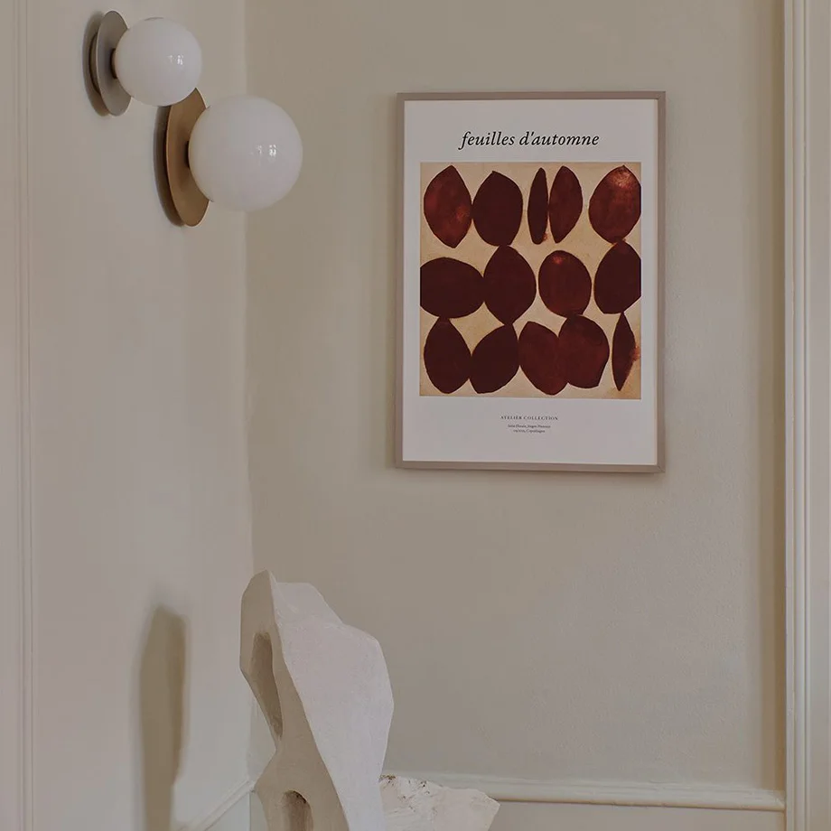 مجردة هندسية ورقة زهرية الجنكه بيلوبا الرسم على لوحات القماش الجدارية الشمال الملصقات وطباعة جدار صور لغرفة المعيشة ديكور #4