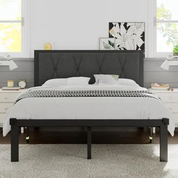 Queen Metal Platform Bed 1